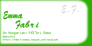 emma fabri business card